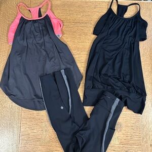 2 Lululemon bra tanks (leggings in picture not available)